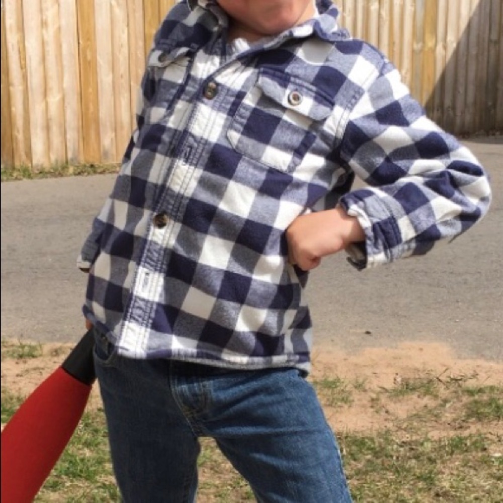 Boys’ Plaid Fleece-lined Jacket